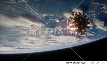 Coronavirus COVID-19 on the Earth orbit Coronavirus COVID-19 on the Earth orbit 70852138