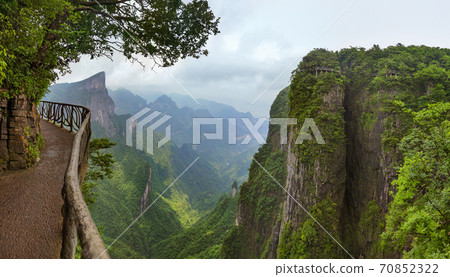 Panorama of Tianmenshan nature park - China 70852322
