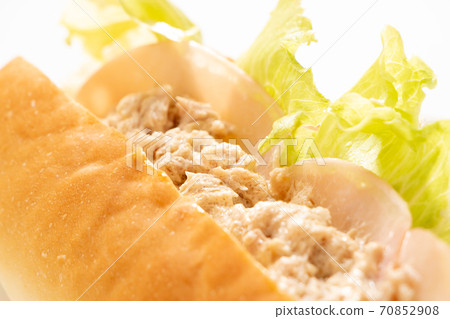 Koppe-pan sandwich (Tunaham lettuce) up. Koppe-pan sandwich (Tunaham lettuce) up. 70852908