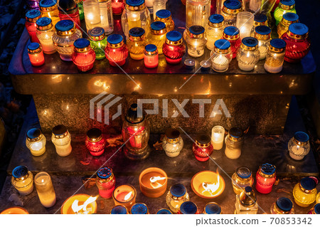 Candle Lights On All Saints Day 70853342