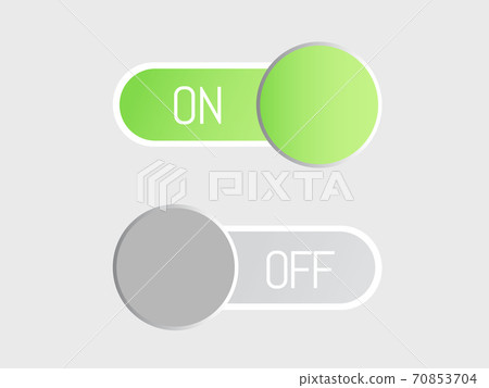 Flat vector icon On and Off Toggle switch button - Stock Illustration ...