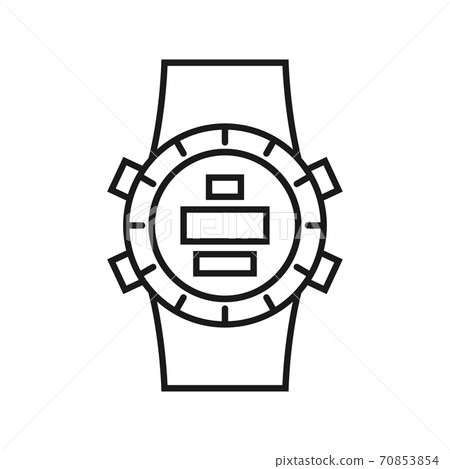 Sports waterproof watch. Scuba underwater diving watch. Sports waterproof watch. Scuba underwater diving watch. 70853854