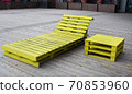 sun lounger made of wood and pallet	 70853960