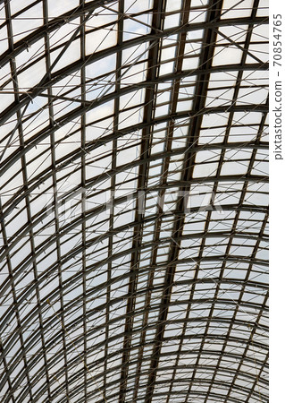 Glass-metal roof of the building of trade center 70854765
