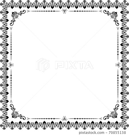 Floral Vector Fine Frame - Stock Illustration [70855138] - PIXTA