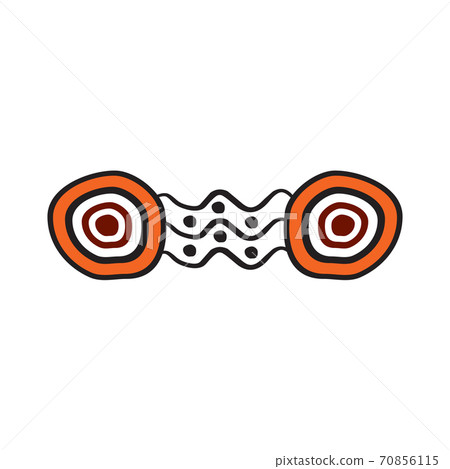Aboriginal art dots painting icon logo design template 70856115