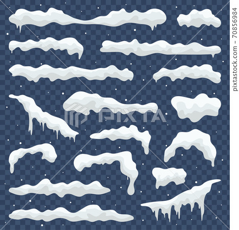 snow caps set - Stock Illustration [70856984] - PIXTA