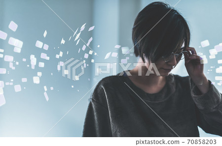 Woman waking up in the morning 70858203