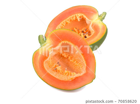 Papaya isolated on white background 70858620