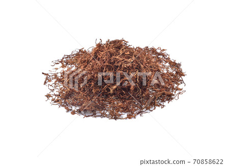 Dried tobacco isolated on white background 70858622