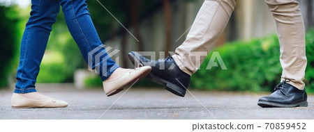 Businessmen keep their distance to prevent COVID 19 70859452