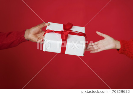 Secret Santa and giving present for Christmas or New Year 70859623