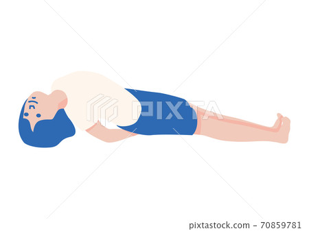 Gymnastics yoga fish pose illustration Gymnastics yoga fish pose illustration 70859781