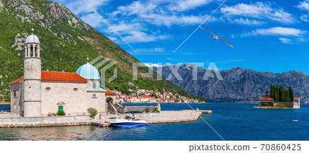 Our Lady of the Rocks and island of Saint George, Perast, Bay of Kotor, Montenegro 70860425
