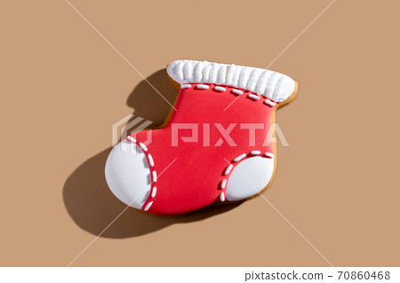 christmas cookies illustration new year stocking 70860468