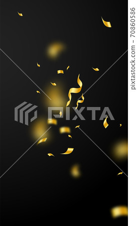 Streamers and confetti. Gold streamers tinsel and Streamers and confetti. Gold streamers tinsel and 70860586