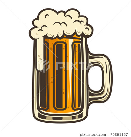 Beer mug illustration. Design element for logo, label, emblem, sign. Beer mug illustration. Design element for logo, label, emblem, sign. 70861167