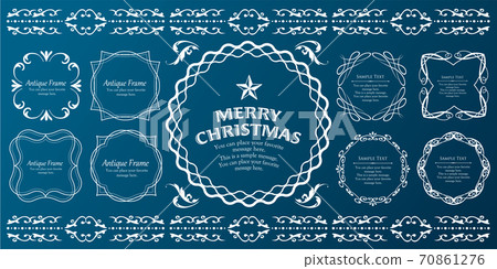Christmas frame set, wreath design, ornament and decoration design Christmas frame set, wreath design, ornament and decoration design 70861276