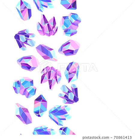Seamless pattern with crystals and minerals. 70861413