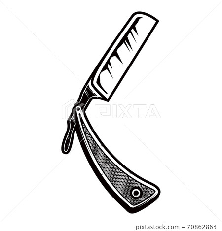 Vintage razor illustration. Design element for logo, sign, label. 70862863