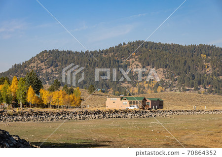 Sunny view of the landscape of Panguitch Lake Resort 70864352