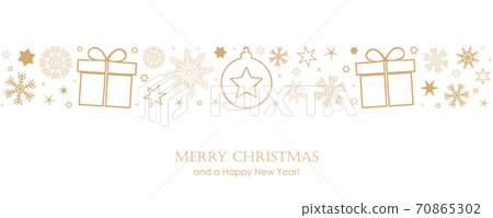 christmas card with snowflake border 70865302