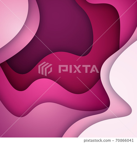 3D abstract background and paper cut shapes, vector illustration 3D abstract background and paper cut shapes, vector illustration 70866041