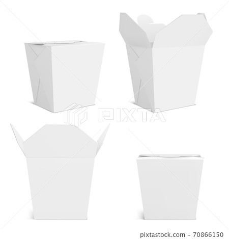 Wok box mockup, blank take away food container Wok box mockup, blank take away food container 70866150