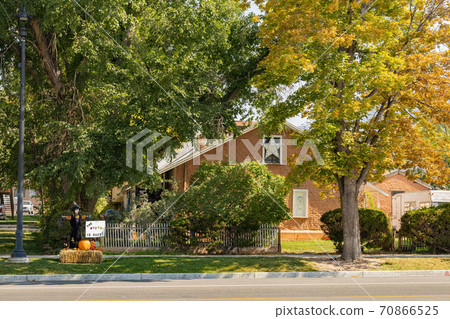 Halloween decoration over the Parowan town 70866525