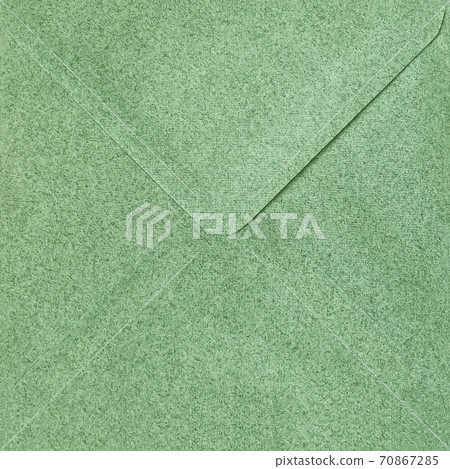 Natural recycled craft paper envelope of green color Natural recycled craft paper envelope of green color 70867285