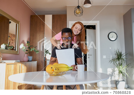 adorable redhead woman support working husband adorable redhead woman support working husband 70868828