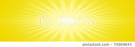 Bright sun on a yellow background - Illustration Bright sun on a yellow background - Illustration 70869643