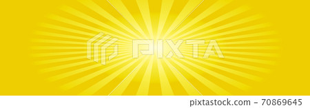 Bright sun on a yellow background - Illustration 70869645