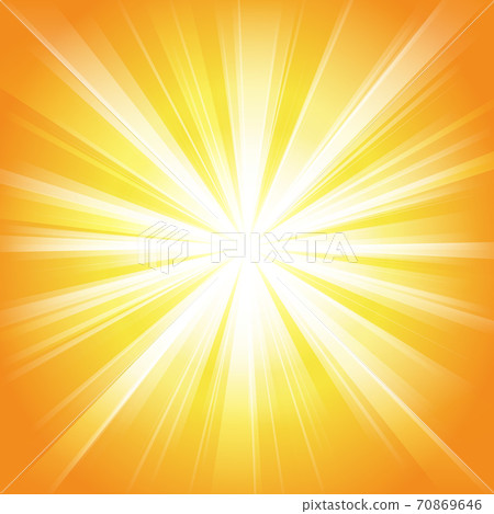 Bright sun on a yellow background - Illustration Bright sun on a yellow background - Illustration 70869646