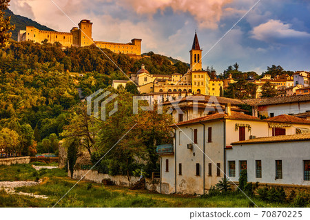 Spoleto cityscape skyline Umbria landmark italy Spoleto cityscape skyline Umbria landmark italy 70870225