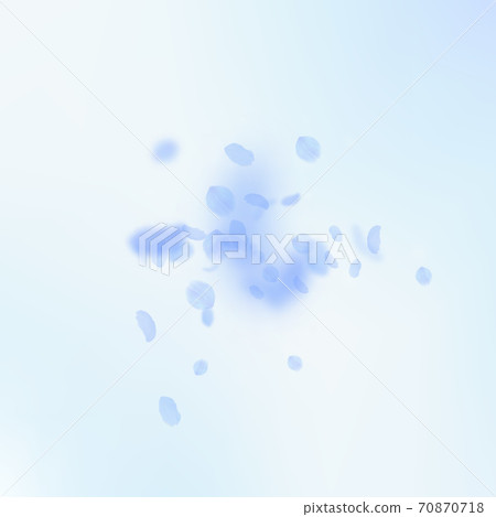 Dark blue flower petals falling down. Memorable ro Dark blue flower petals falling down. Memorable ro 70870718