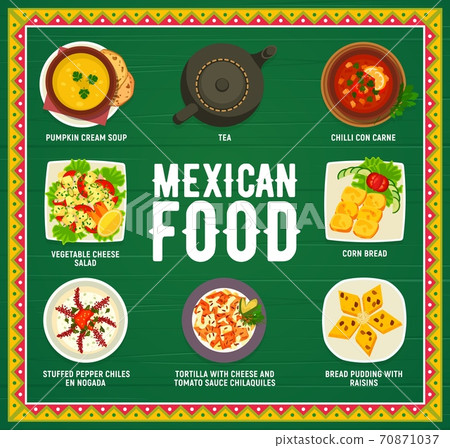 Mexican food cuisine, Mexico menu for restaurant 70871037