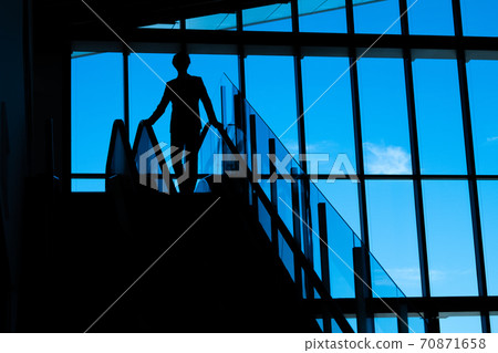 Business image of a businessman in silhouette Business image of a businessman in silhouette 70871658