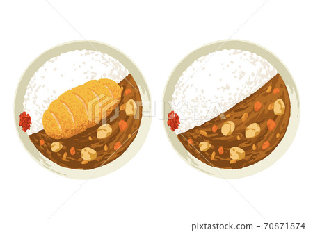 Curry and rice illustration - Stock Illustration [70871874] - PIXTA