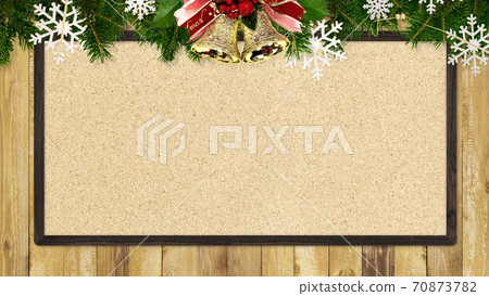 Corkboard with Christmas decorations-there are multiple variations Corkboard with Christmas decorations-there are multiple variations 70873782
