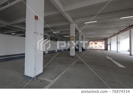 Modern cars parked inside, Yau ma tei Car Park Building 25 Oct 2020 70874534