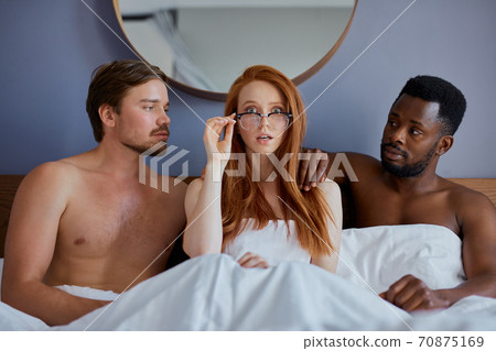 free relationships concept. threesome sex, bisexual 70875169