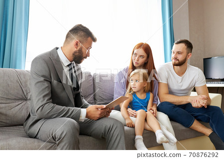 young caucasian family expain situation, problems to family psychologist young caucasian family expain situation, problems to family psychologist 70876292