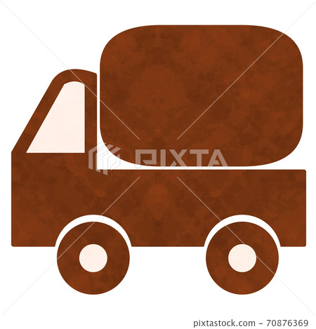 Truck silhouette brown watercolor style 70876369