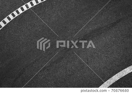 Aerial view motor race track circuit motor racing track. Race track curve road 70876680