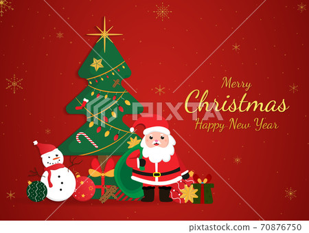 Merry christmas red background element design. Merry christmas red background element design. 70876750