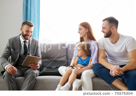 professional psychologist support young married family with daughter 70876804
