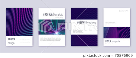 Minimalistic brochure design template set. Neon ab Minimalistic brochure design template set. Neon ab 70876909