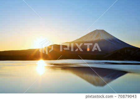Fuji and New Year's light Fuji and New Year's light 70879043