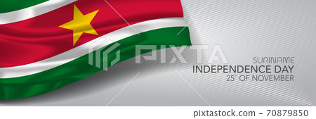 Suriname independence day vector banner, greeting card Suriname independence day vector banner, greeting card 70879850